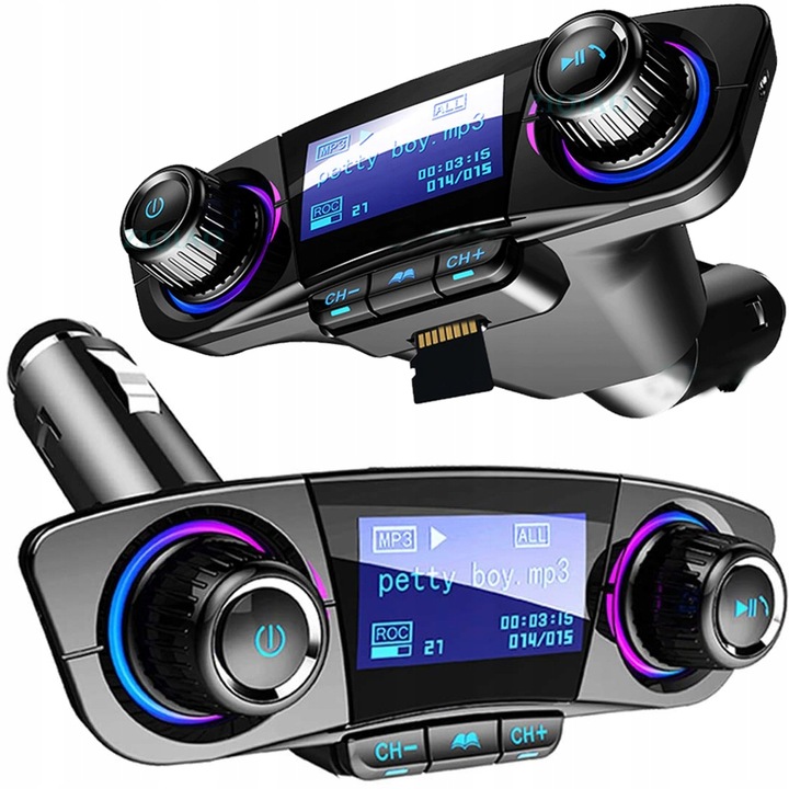 TRANSMITER FM BLUETOOTH 5.0 USB MULTIMEDIALNY 8w1