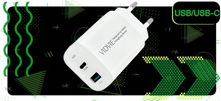 ZESTAW | SZYBKA ŁADOWARKA SIECIOWA USB TYPE-C + KABEL TYPE C | PD20W 3000mA