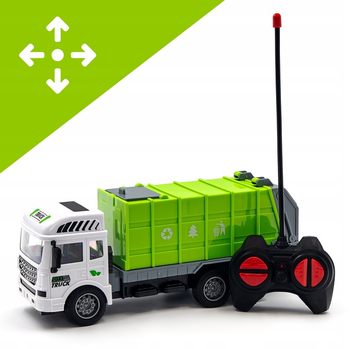 ŚMIECIARKA zdalnie STEROWANA RC DUŻY samochód dla dzieci AUTO Z PILOTEM wóz
