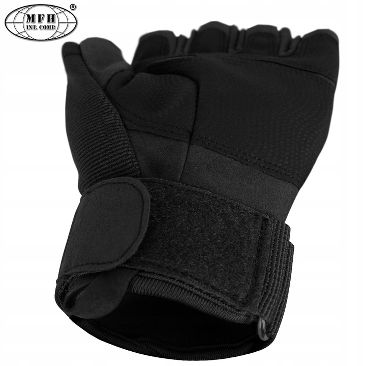RĘKAWICE TAKTYCZNE BEZ PALCÓW PRO MFH Czarne XXL