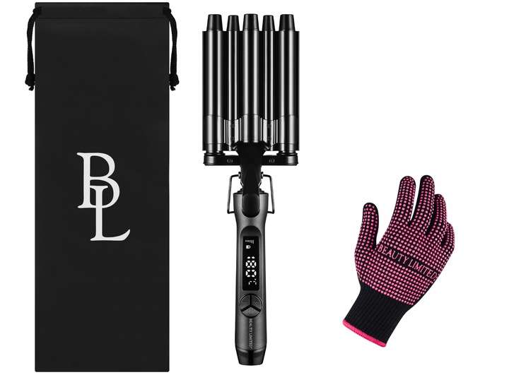 Falownica do włosów CERAMICZNA 5 WAŁKÓW BŁYSKAWICZNE NAGRZEWANIE LCD 120W