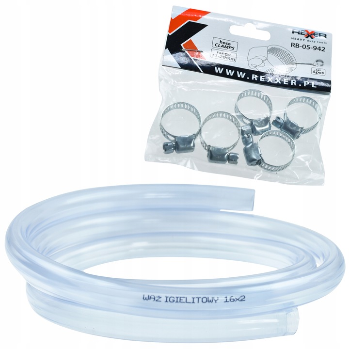 REXXER ZESTAW,POMPKA NA WIERTARKĘ 3/4" + WĄŻ 2 M + OPASKI 900L/h