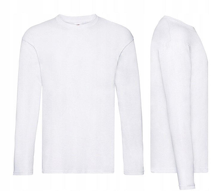 FRUIT OF THE LOOM KOSZULKA Z DŁUGIM RĘKAWEM Whit S