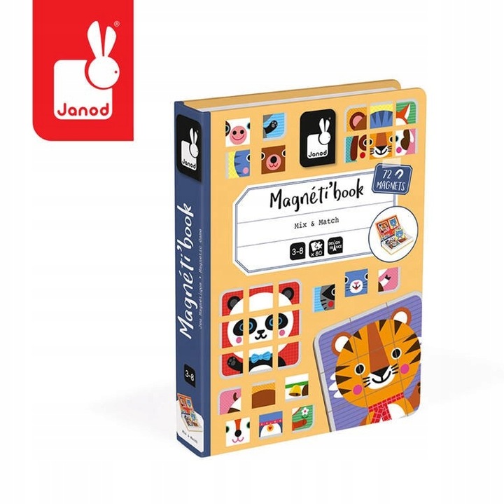 JANOD Magnetibook ZWIERZĄTKA Puzzle Magnetyczne