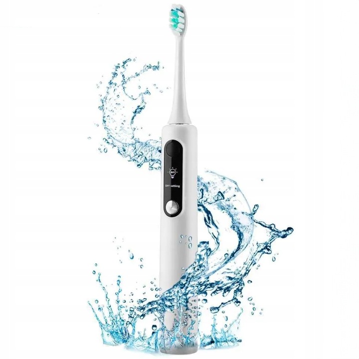 SZCZOTECZKA SONICZNA DO ZĘBÓW ELEKTRYCZNA POLSKIE MENU TRYB INDYWIDUALNY