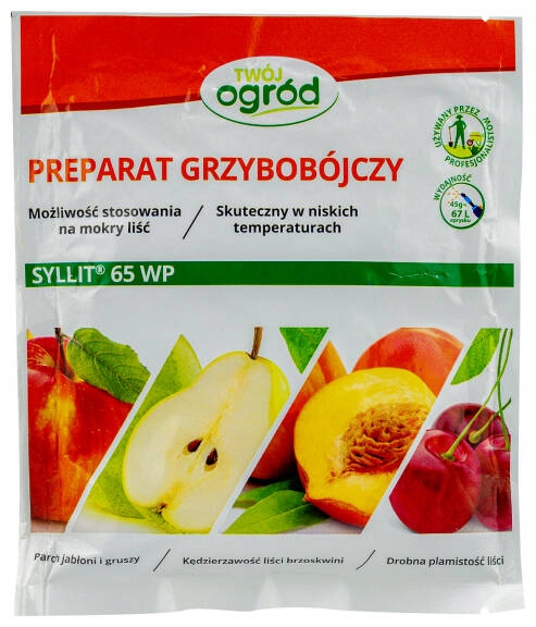 Preparat grzybobójczy SYLLIT Parch Jabłoń Grusza wiśnie czereśnie 65 WP 45g