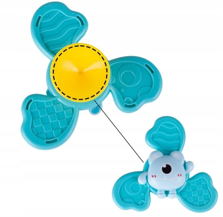 BOX ZESTAW ZABAWEK SENSORYCZNYCH 3W1 KACZKA PIŁKA SPINNER DLA NIEMOWLĄT