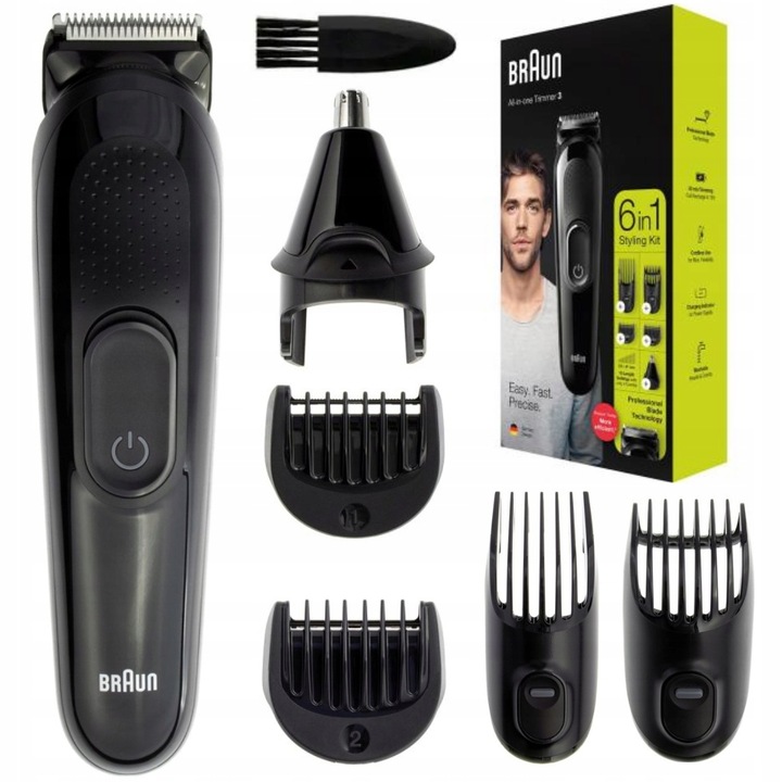 BEZPRZEWODOWA golarka TRYMER do ciala zarostu włosów BRAUN Sharp Blades