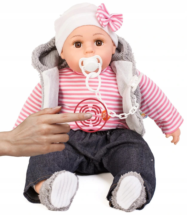 DUŻY WÓZEK DLA LALEK spacerowy spacerówka Doris + LALKA BOBAS