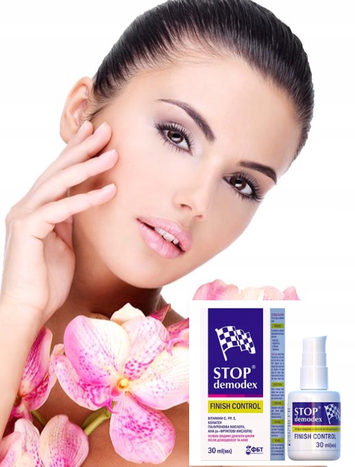 ŻEL DO TWARZY Finish Control STOP DEMODEX Demodekoza Nużyca Trądzik 30ml