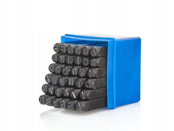 GEKO NUMERATORY WYBIJAKI ZNACZNIKI LITERY CYFRY STEMPLE 8MM 36 ELEMENTÓW