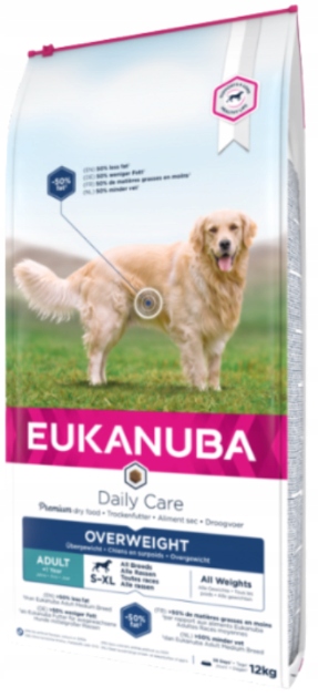 EUKANUBA sucha karma dla psa Overweight dla psów z nadwagą KURCZAK 12 kg