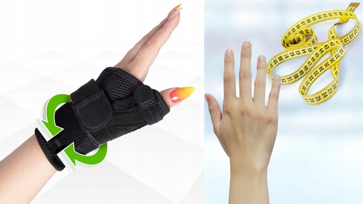 STABILIZATOR ORTEZA ZAPALENIE ŚCIĘGIEN KCIUKA NADGARSTKA DŁONI SZYNA UNIWER