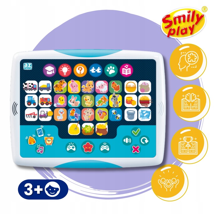 Smily Play Interaktywny edukacyjny tablet dla dzieci smart Zwierzątka