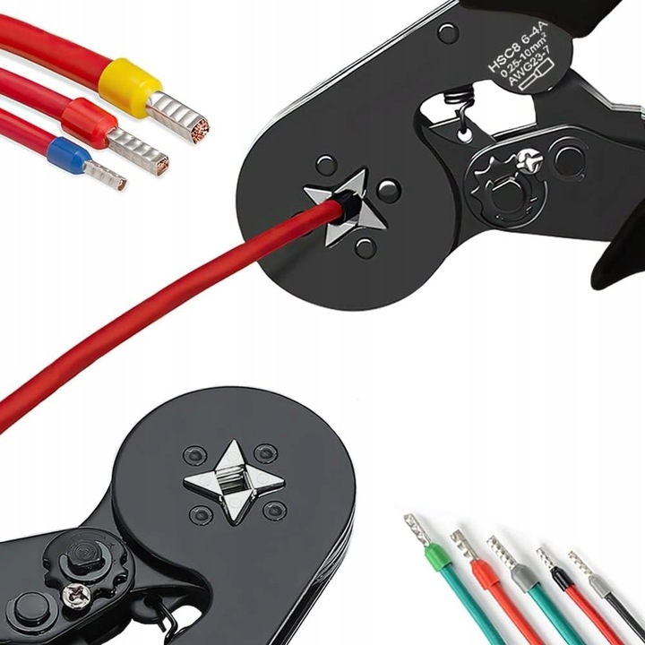 ZACISKARKA DO TULEJEK PRASKA KONEKTORÓW KOŃCÓWEK KABLI 1200 TULEJEK