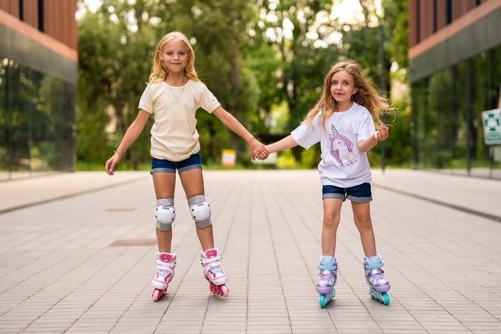 Rolki Regulowane RAVEN Lia Pink 30-33 Kółko LED