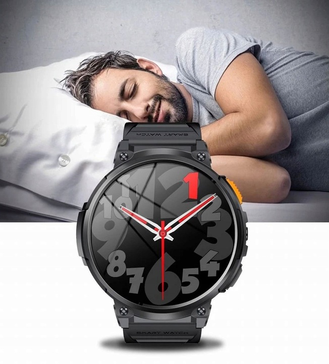 DUŻY zegarek męski SMARTWATCH GRAVITY z ROZMOWAMI DUŻA BATERIA 730mAh 1.85"