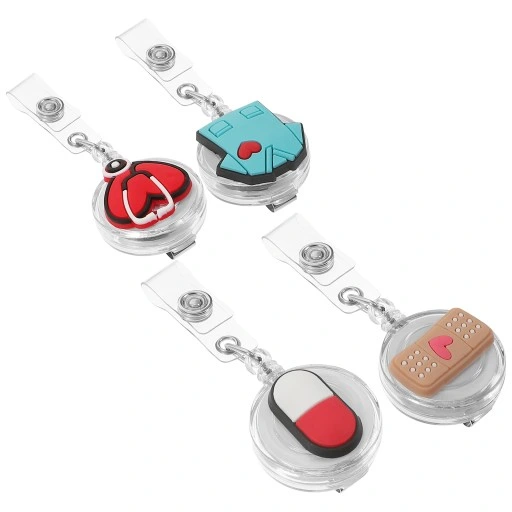 PIELĘGNIARKI ODZNAKA IDENTYFIKATOR KLIP UCHWYT NA NAZWISKO ROLKA 4 SZT