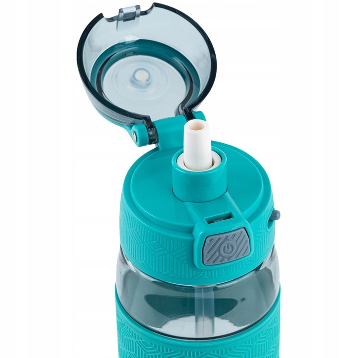 BUTELKA NA WODĘ BIDON SZKOLNY Z USTNIKIEM 600 ml SZARA Kite