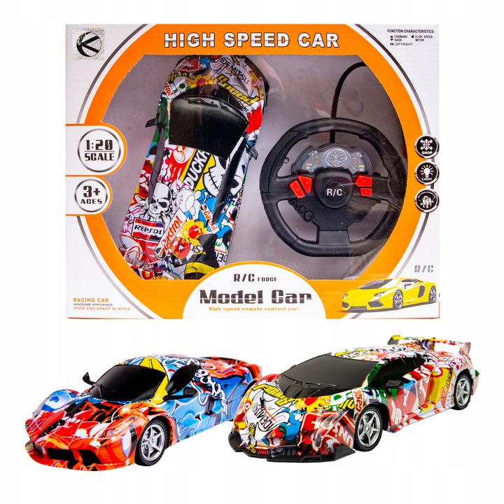 Samochód zdalnie sterowany graffiti, światło R/C