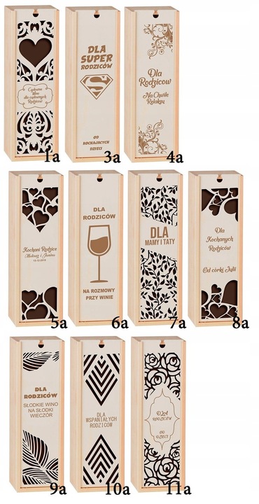 PUDEŁKO SKRZYNKA NA WINO GRAWER PREZENT ŚLUB PRIM