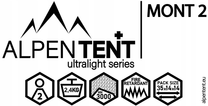 Namiot AlpenTent MONT2 Ultralight 2os. TYLKO 2,2kg