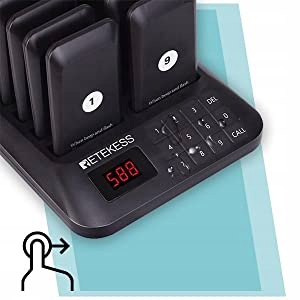 Retekess TD157 Bezprzewodowy Pagera Restauracji, 500M,Przywoływacz Klientów