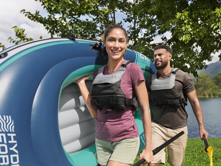 Ponton Dmuchany 2 Osobowy Hydro-force Trek X2 + Pompka Wiosła Bestawy 61153