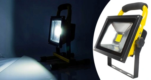 HALOGEN ROBOCZY REFLEKTOR NAŚWIETLACZ LED Z AKUMULATOREM PRZENOŚNY IP65 30W