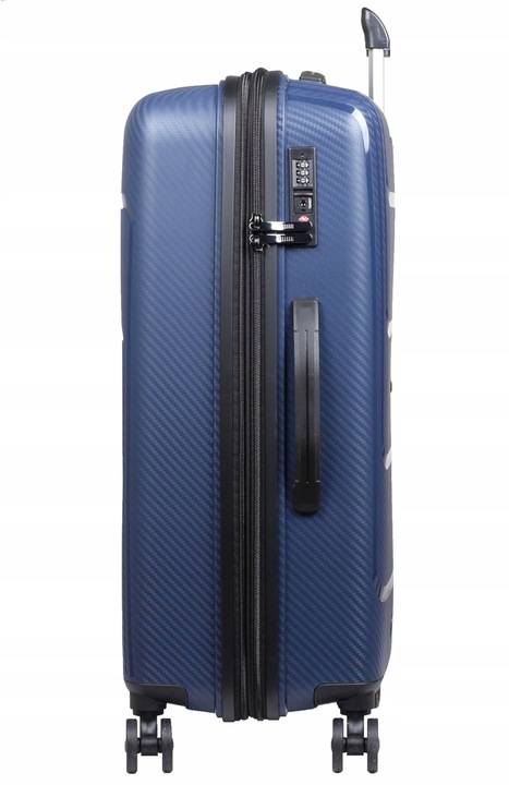 Duża walizka podróżna POSZERZANA +2 cm lekki trwały polipropylen Zamek TSA