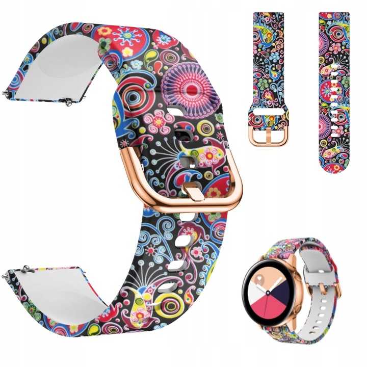 SILIKONOWY PASEK DO SAMSUNG GALAXY WATCH 3 4 5 6 40/41/42/43/44 ACTIVE 1 2