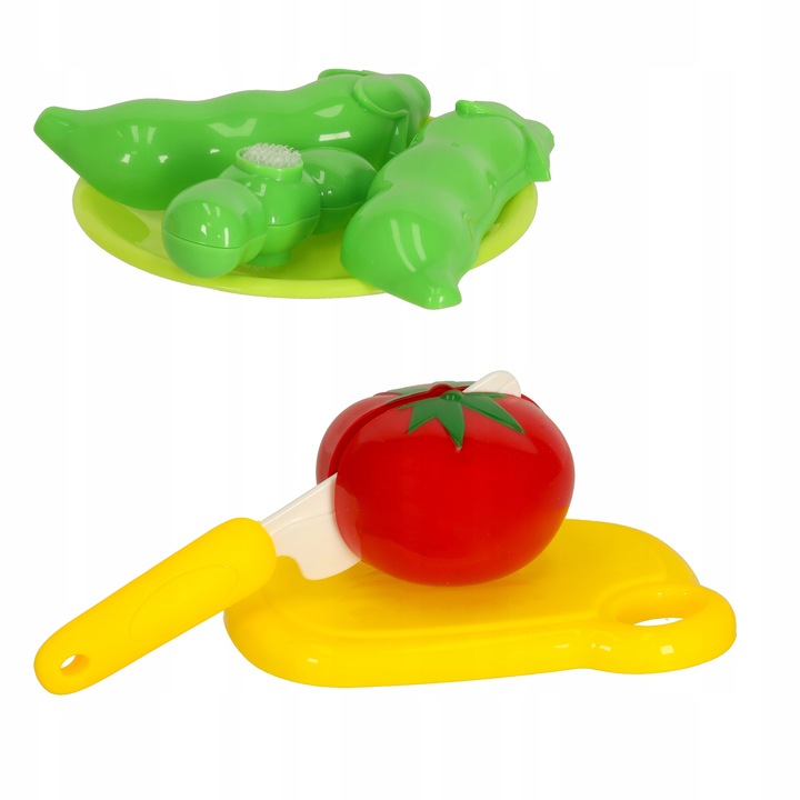 ZESTAW AKCESORIÓW KUCHENNYCH DLA DZIECI WARZYWA OWOCE DO KROJENIA NA RZEPY