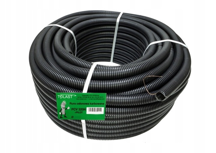 Peszel do kabli i przewodów z pilotem, rura karbowana RKLSP 25/20, 50m 5908