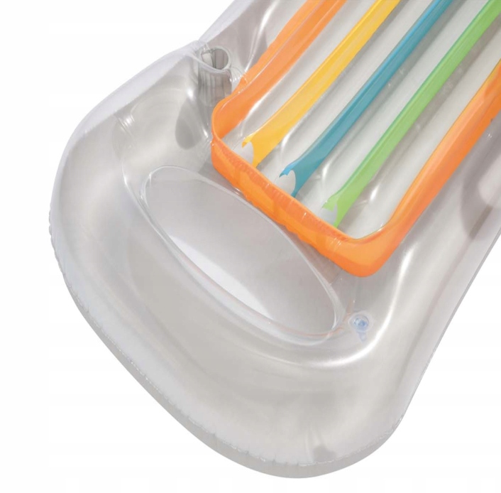 Dmuchany Materac Fotel Leżak 161 x 84cm Bestway srebrny z Uchwytem na napój