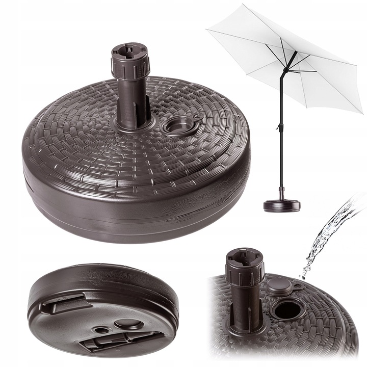 PODSTAWA PARASOLA STOJAK POD PARASOL OGRODOWY OKRĄGŁY 39cm OBCIĄŻNIK BRĄZ