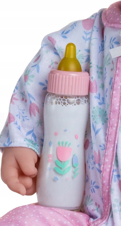 Duża lalka bobas, smoczek i butelka z mlekiem, Berenguer 15345, 51cm