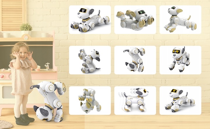 ROBOT INTERAKTYWNY PIES ZDALNIE STEROWANY PIESEK PROGRAMOWANY 17 FUNKCJE