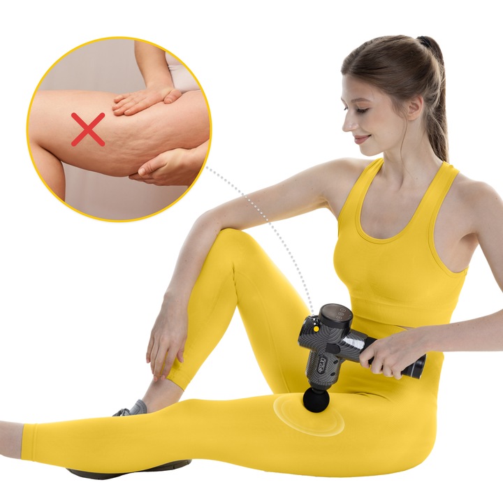 PISTOLET DO MASAŻU MASSAGE GUN+GŁOWICA PODGRZEWANA