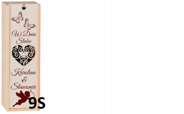 PUDEŁKO SKRZYNKA NA WINO GRAWER PREZENT ŚLUB PRIM