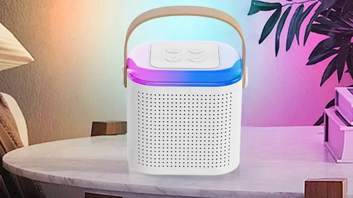 KARAOKE GŁOŚNIK BLUETOOTH BEZPRZEWODOWY ZESTAW 2X MIKROFONY DLA DZIECI RGB