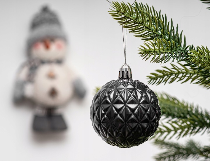 BOMBKI nietłukące CHOINKOWE wzory ZESTAW BOMBEK 6 cm 40 szt