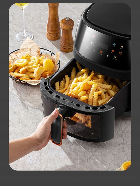 FRYTKOWNICA BEZTŁUSZCZOWA AIR FRYER LINBOX CZARNA