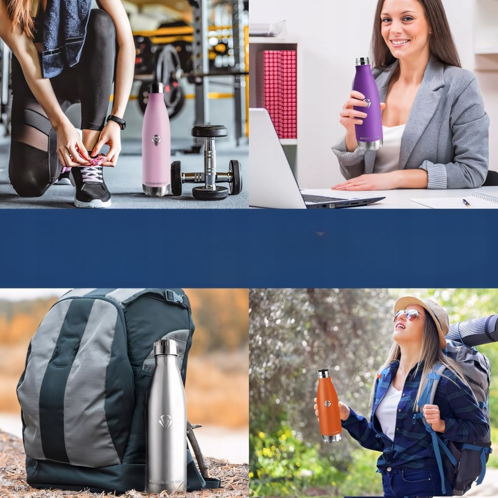 Butelka Termiczna Termos Bidon Kubek na Kawę Herbatę Stal Nierdzewna 500ml