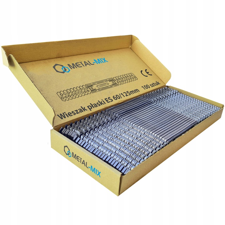 WIESZAK PŁASKI ES 60/125 0,8mm DO SUFITÓW PŁYT GK PROFILI CD60 100sztuk