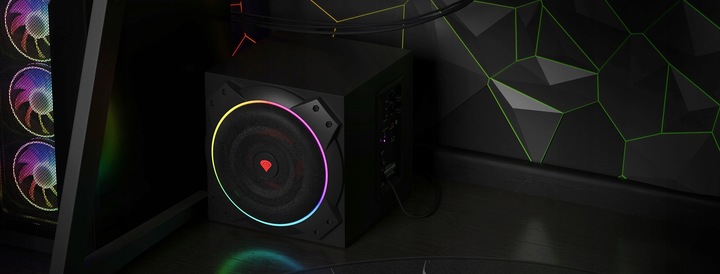 GŁOŚNIKI GRACZA HELIUM 800BT 2.1 ARGB + SŁUCHAWKI