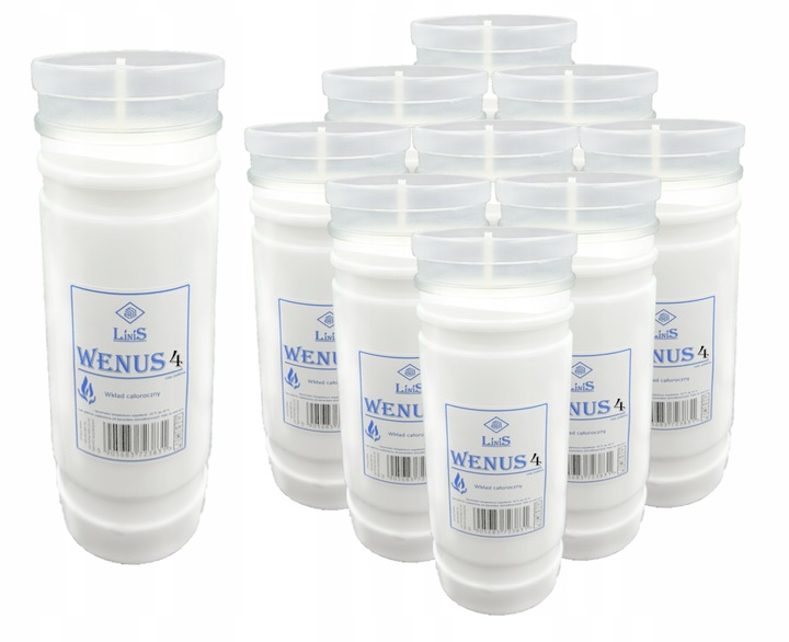 Rewelacyjne wkłady do zniczy Parafinowe Lato Wenus 4 Linis 4dni 20szt.