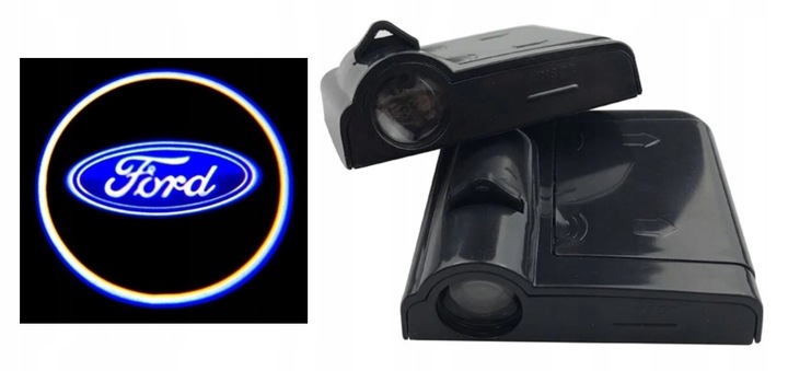 2x LED LOGO PROJEKTOR HD BEZPRZEWODOWE NA BATERIE FORD WSZYSTKIE MODELE