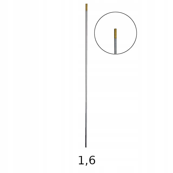 Cała paczka 10x Elektroda wolframowa TIG złota 2,4