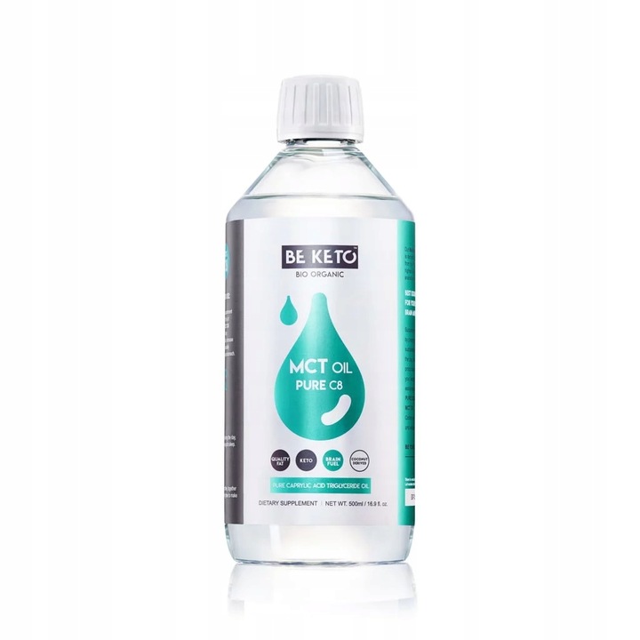 BeKeto Olej MCT 100% C8 500ml Skuteczna dieta Keto BE KETO