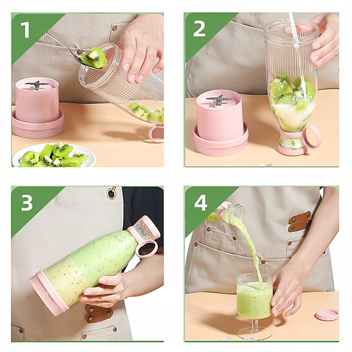 MINI BLENDER TURYSTYCZNY MIKSER USB 420ML